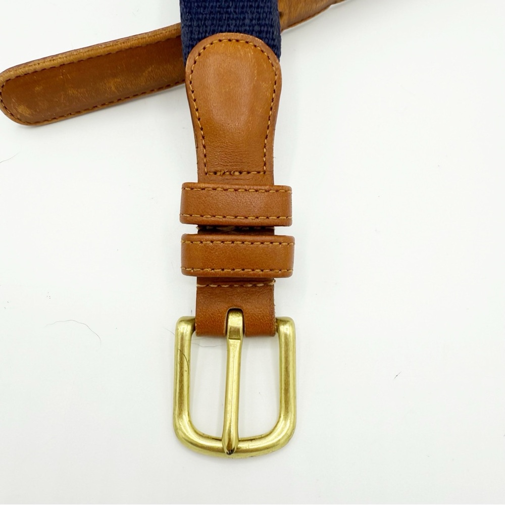 Coach Linen Brass Leather 3811 Belt Vintage